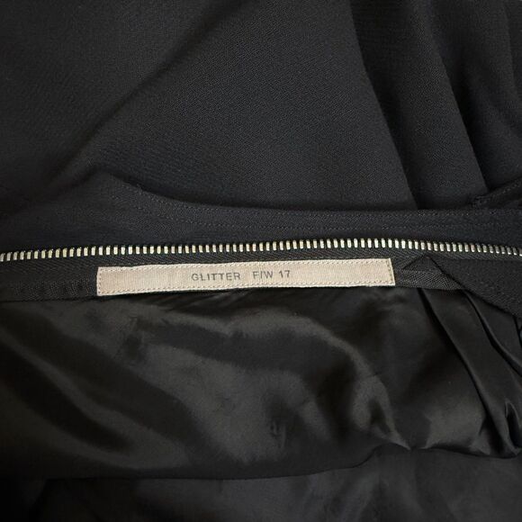 Rick Owens Glitter FW 2017 Black Viscose & Wool Blend Bonnie Dress Women's US 4 - Picture 7 of 8